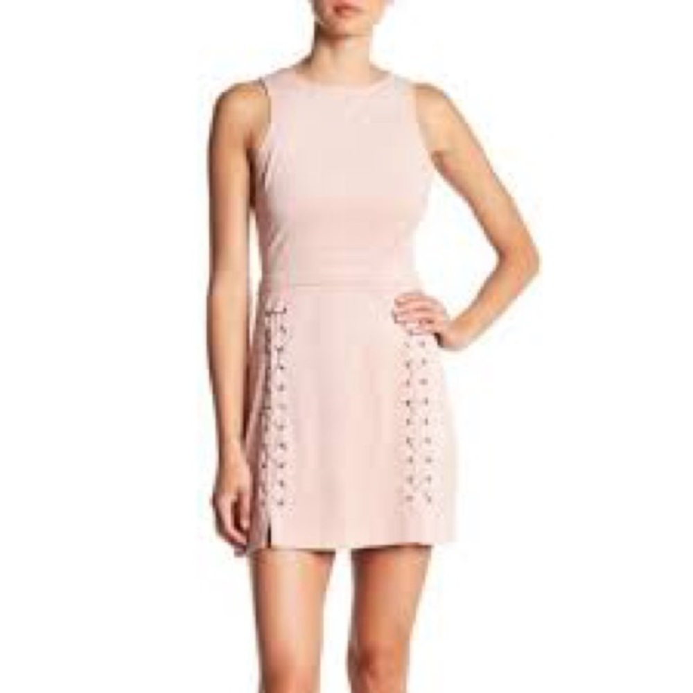 CUPCAKES & CASHMERE Faux Suede Mini  Dress